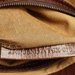 Pre Owned حقيبة فندي شيف دي جور صغيرة قماش وزوكا بني وجلد