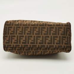 Pre Owned حقيبة فندي شيف دي جور صغيرة قماش وزوكا بني وجلد