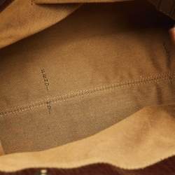 Pre Owned حقيبة فندي شيف دي جور صغيرة قماش وزوكا بني وجلد