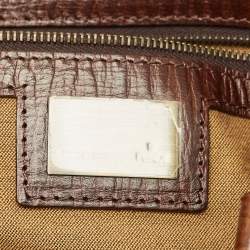 Pre Owned حقيبة فندي شيف دي جور صغيرة قماش وزوكا بني وجلد