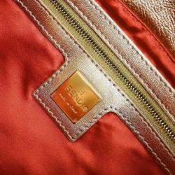 Pre Owned حقيبة فندي مامّا باغيت جلد الحمل ذهبي