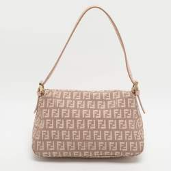 Pre Owned حقيبة فندي ماما باغيت ميني قماش زوتشينو وردية وجلدية