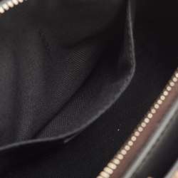 Pre Owned Fendi By The Way Mini Black Leather and Python Trim Flowerland Shoulder Bag