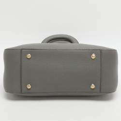 Pre Owned Fendi Gloria Small Grey Selleria Leather Tote