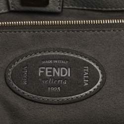 Pre Owned Fendi Gloria Small Grey Selleria Leather Tote