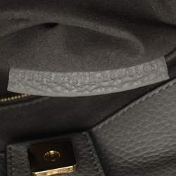 Pre Owned Fendi Gloria Small Grey Selleria Leather Tote
