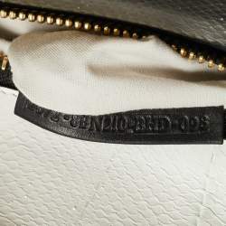 مملوكة مسبقًا Fendi Peekaboo Large Cream/White Python Leather Top Handle Bag