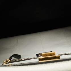 مملوكة مسبقًا Fendi Peekaboo Large Cream/White Python Leather Top Handle Bag