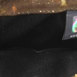 مملوكة مسبقًا Fendi Baguette Gold Canvas and Leather Bifold Wallet