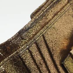 مملوكة مسبقًا Fendi Baguette Gold Canvas and Leather Bifold Wallet