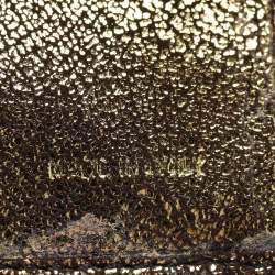 مملوكة مسبقًا Fendi Baguette Gold Canvas and Leather Bifold Wallet