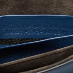 مملوكة مسبقًا Fendi Flowerland Micro Black/Blue Leather Double Baguette Bag