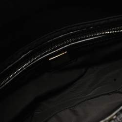 Pre Owned Fendi Baguette Black Beaded and Leather Flap Bag