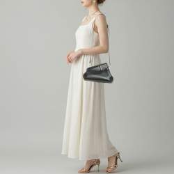 مملوكة مسبقًا حقيبة كلتش جلد أسود صغيرة فيندي فيرست