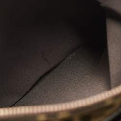 Pre Owned حقيبة ساتشل فندي ليندا جلد محكم وكانفاس زوكا تبغ/بني فاتح كبيرة