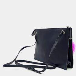 Pre Owned حقيبة كروس بودي فنندي جلد أسود مونستر