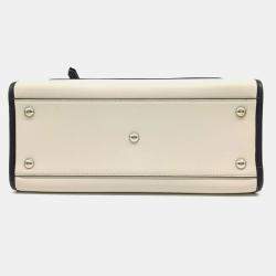 Pre Owned Fendi Black/Cream Leather Runaway Small