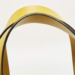 مملوكة مسبقًا حقيبة يد توتس فندي فيرتيجو إف إف مغلفة كانفاس أصفر/أبيض كبيرة مانيا