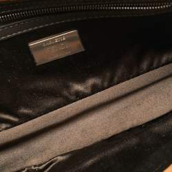 Pre Owned حقيبة يد فندي باكويت طبعة الفهد متعدد الألوان فرو الغنم الإصدار الجديد