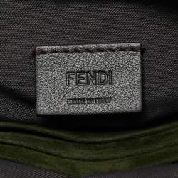 مملوكة مسبقًا Fendi Baguette Mini Green Suede Shoulder Bag