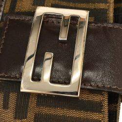 مملوكة مسبقًا حقيبة كتف فندي زوكا بنية