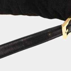 مملوكة مسبقًا Fendi Black Suede Baguette Handbag