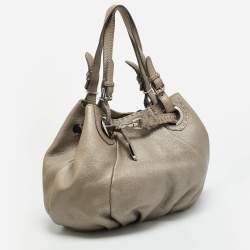 مملوكة مسبقًا Fendi Pomodorino Metallic Selleria Leather Shoulder Bag