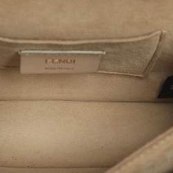 مملوكة مسبقًا حقيبة كتف فندي سكولابد كان 1 جلد أخضر داكن صغيرة