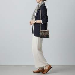 مملوكة مسبقًا حقيبة كتف فندي سكولابد كان 1 جلد أخضر داكن صغيرة