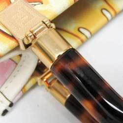 مملوكة مسبقًا Fendi Fendace Mini Sunshine Shopper Leather Coated Canvas Handbag Gold Pink White