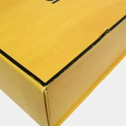 مملوكة مسبقًا Fendi Fendace Mini Sunshine Shopper Leather Coated Canvas Handbag Gold Pink White