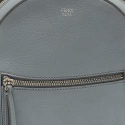 Pre Owned Fendi By The Way Mini Grey Leather Backpack