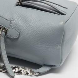 Pre Owned Fendi By The Way Mini Grey Leather Backpack