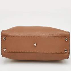 Pre Owned حقيبة فندي "بيكابو" متوسطة يد علوية جلد سيليريا بني