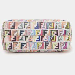 مملوكة مسبقًا Fendi White/Multicolour Zucca Spalmati Roll Tote