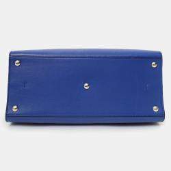 Pre Owned حقيبة يد فندي 3جور جلد زرقاء مع حزام