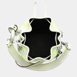 Pre Owned Fendi X Marc Jacobs Mon Tresor Green, White Suede Mini Bucket Bag