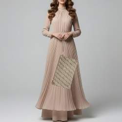 Pre Owned Fendi Logo Zip Grey/Black Zucca Velvet Flat Wristlet Clutch