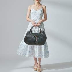 Pre Owned حقيبة هوغو فندي جلد متين أخضر داكن