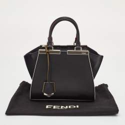 Pre Owned Fendi Petite 3Jours Black Leather Tote