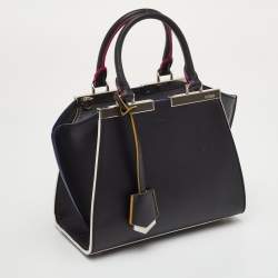 Pre Owned Fendi Petite 3Jours Black Leather Tote