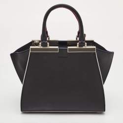 Pre Owned Fendi Petite 3Jours Black Leather Tote