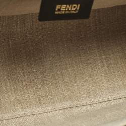 Pre Owned Fendi Silvana Multicolor Leather and Water Snake Top Handle Bag