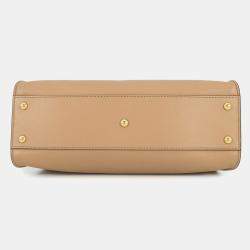 Pre Owned شنطة فندي بيكابو بنية جلد حجم عادي