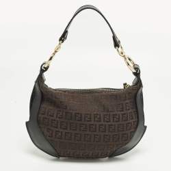 مملوكة مسبقًا حقيبة فندي بوكيت شيف كانفاس زوكينو وجلد سوداء