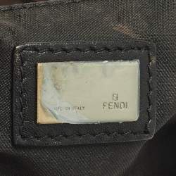 مملوكة مسبقًا حقيبة فندي بوكيت شيف كانفاس زوكينو وجلد سوداء