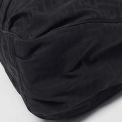 Pre Owned حقيبة كتف فندي ميا كبيرة قماش زوكا جلد وبراءات جلدية سوداء