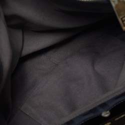 Pre Owned حقيبة كتف فندي ميا كبيرة قماش زوكا جلد وبراءات جلدية سوداء