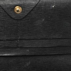 مملوكة مسبقًا محفظة فنجي جلد أسود قلاب كونتيننتال