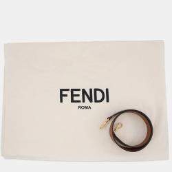 Pre Owned حقيبة فندي توت صن شاين جلد عجل بني حجم متوسط